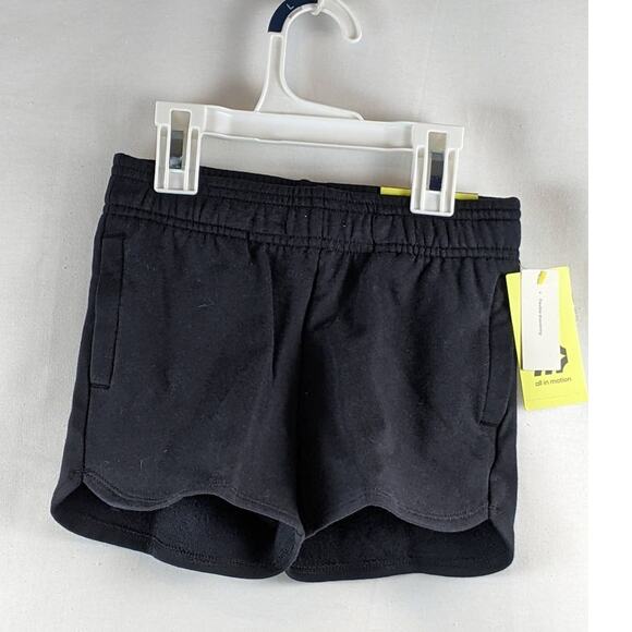 Casual Sweat Shorts All in Motion Black XS Lounge Casual Drawstring Side Pockets - Picture 1 of 6